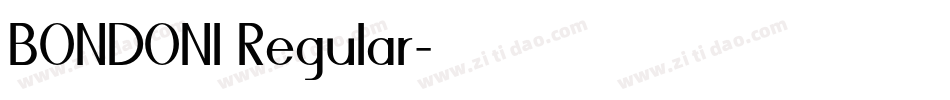 BONDONI Regular字体转换